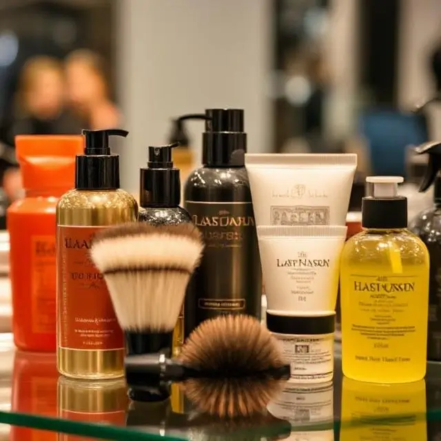 Premium grooming products on display